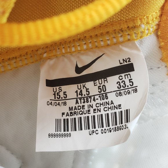 Nike Kobe A.D. TB 'White Yellow' Men's 15 - Picture 8 of 8